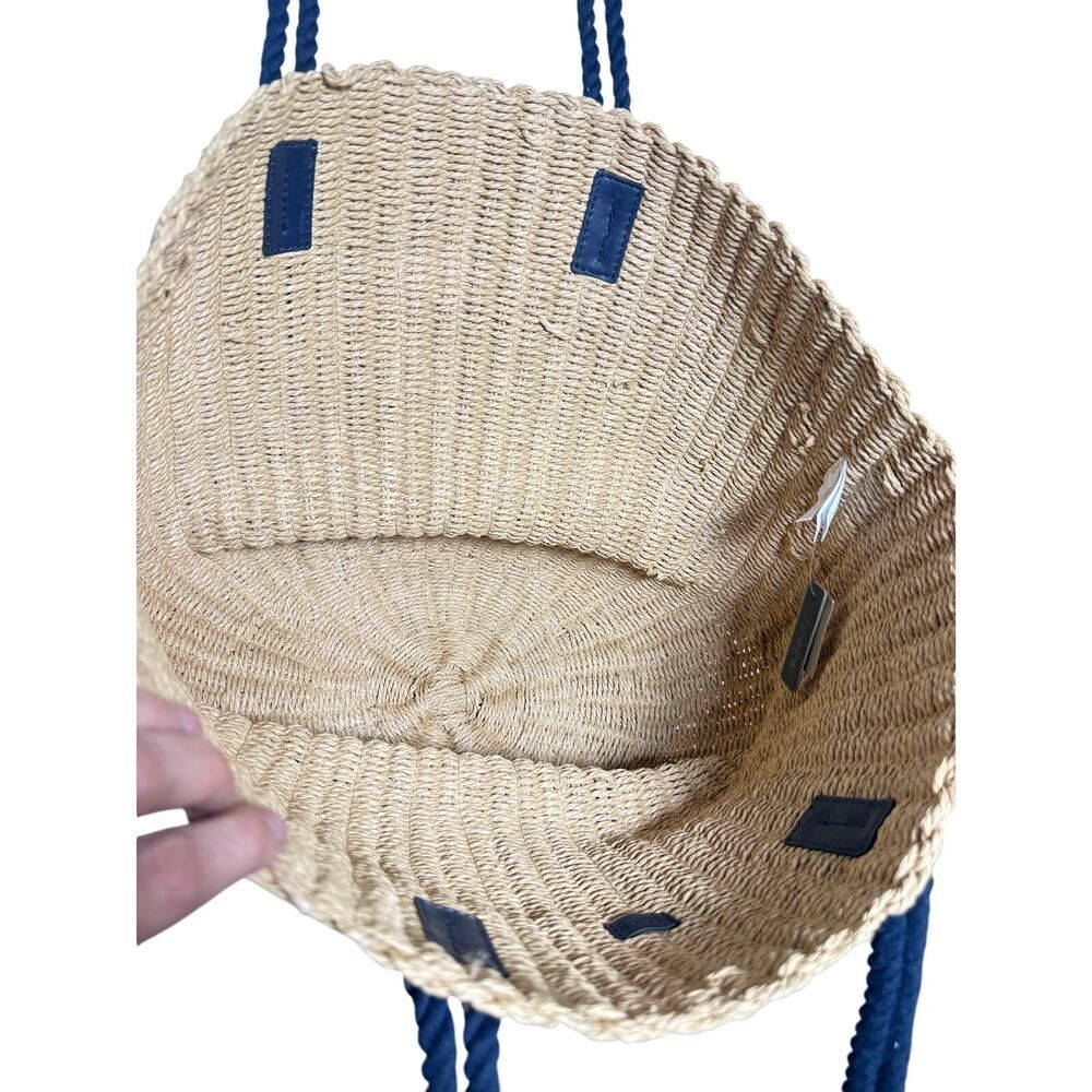 NWT J.Crew Woven Straw Market Tote – Rope Handles, One Size - Picture 7 of 7
